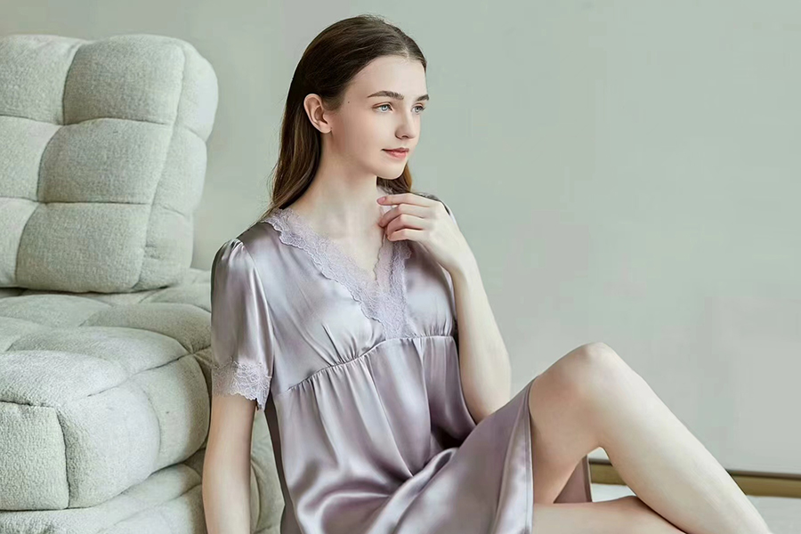 真丝睡衣女士连衣裙